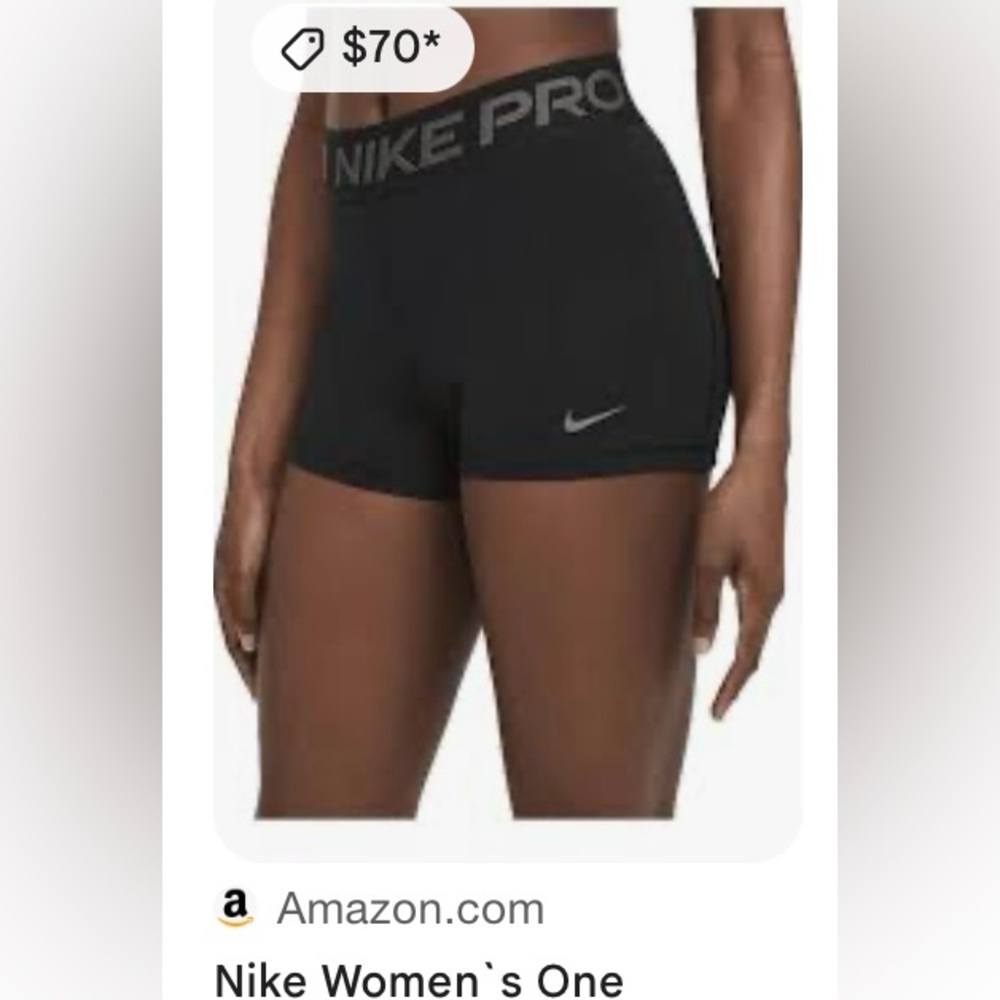 * $70 Nike Pro Dri-Fit Women's 3" Shorts black grey size L